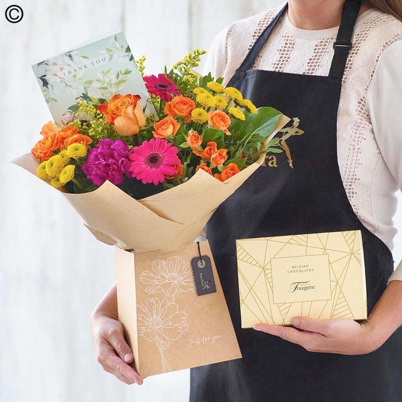 Thank You gift set with chocolates and card buy online or call 01903